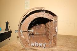 Antique Vintage 1800's Ships Lantern Lamp Light Curved Blue Green Glass Railroad