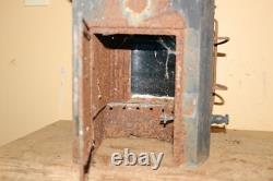 Antique Vintage 1800's Ships Lantern Lamp Light Curved Blue Green Glass Railroad