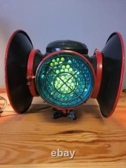 Antique/Vintage Adlake 4-Way Reflex Railroad Switch Lamp Electrified Decor