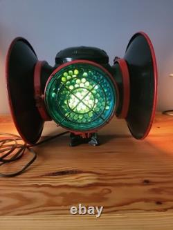 Antique/Vintage Adlake 4-Way Reflex Railroad Switch Lamp Electrified Decor