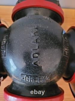 Antique/Vintage Adlake 4-Way Reflex Railroad Switch Lamp Electrified Decor