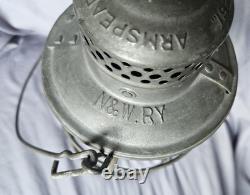 Antique Vintage Armspear Norfolk And Western Blue Globe Railroad Lantern