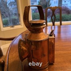 Antique / Vintage BRITISH RAIL Railway 3 Aspect Railway BR Lantern Lamp & Burner