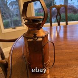 Antique / Vintage BRITISH RAIL Railway 3 Aspect Railway BR Lantern Lamp & Burner