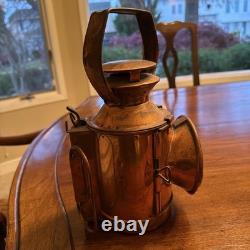 Antique / Vintage BRITISH RAIL Railway 3 Aspect Railway BR Lantern Lamp & Burner