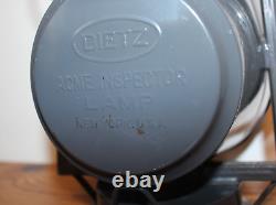 Antique Vintage Dietz Acme Inspector Track-Walker Railroad Lamp, Globe, Clean