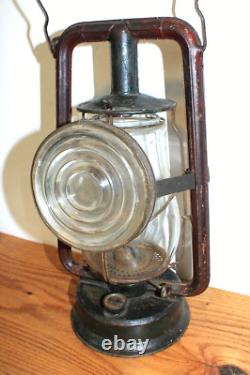 Antique Vintage Dietz HY-LO Railroad Lantern with4.5 CLEAR GLASS LENS Signal Lamp