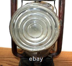 Antique Vintage Dietz HY-LO Railroad Lantern with4.5 CLEAR GLASS LENS Signal Lamp