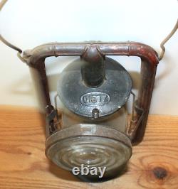 Antique Vintage Dietz HY-LO Railroad Lantern with4.5 CLEAR GLASS LENS Signal Lamp