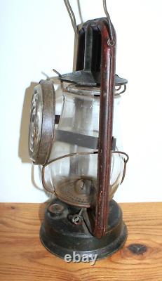 Antique Vintage Dietz HY-LO Railroad Lantern with4.5 CLEAR GLASS LENS Signal Lamp