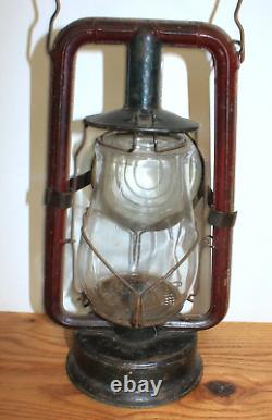 Antique Vintage Dietz HY-LO Railroad Lantern with4.5 CLEAR GLASS LENS Signal Lamp