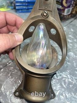 Antique Vintage Railroad Pullman Car Lamp / Light Fixtures Wall Sconce