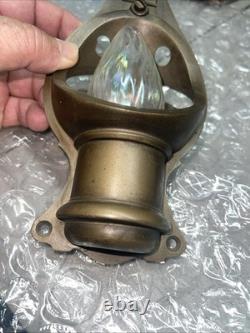 Antique Vintage Railroad Pullman Car Lamp / Light Fixtures Wall Sconce