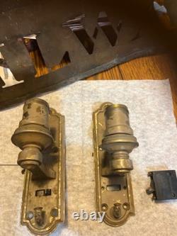 Antique Vintage Railroad Pullman Car Lamp / Light Fixtures Wall Sconce S