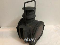 Antique Vintage Railway Lantern Iron Lamp Light Torch German #02