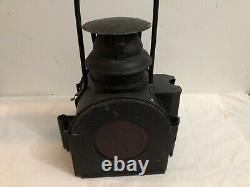 Antique Vintage Railway Lantern Iron Lamp Light Torch German #02