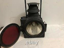 Antique Vintage Railway Lantern Iron Lamp Light Torch German #02