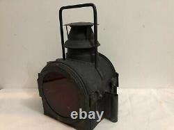 Antique Vintage Railway Lantern Iron Lamp Light Torch German #02