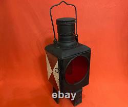 Antique Vintage Railway Lantern Iron Lamp Light Torch German Train Kerosene Lamp