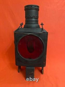 Antique Vintage Railway Lantern Iron Lamp Light Torch German Train Kerosene Lamp