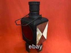 Antique Vintage Railway Lantern Iron Lamp Light Torch German Train Kerosene Lamp