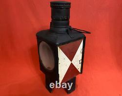 Antique Vintage Railway Lantern Iron Lamp Light Torch German Train Kerosene Lamp