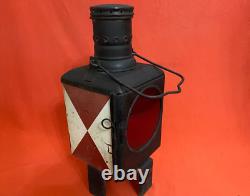 Antique Vintage Railway Lantern Iron Lamp Light Torch German Train Kerosene Lamp