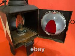 Antique Vintage Railway Lantern Iron Lamp Light Torch German Train Kerosene Lamp