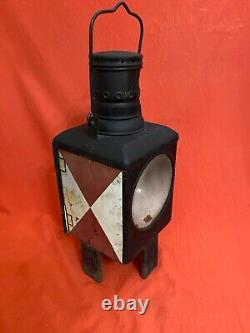 Antique Vintage Railway Lantern Iron Lamp Light Torch German Train Kerosene Lamp