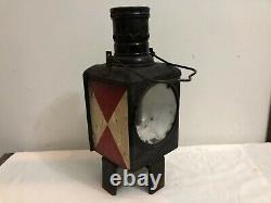 Antique Vintage Railway Lantern Lamp Light Torch German #001