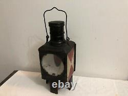 Antique Vintage Railway Lantern Lamp Light Torch German #001