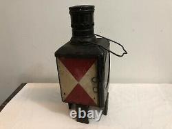 Antique Vintage Railway Lantern Lamp Light Torch German #001