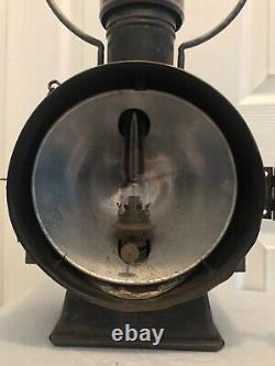Antique Vintage Unger Railroad Train Engine Headlight Lantern (21.5 Tall)