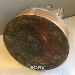Antique Vtg 40's BRITISH RAILWAY LANTERN Lamp BRW Kerosene Brass w Red Glass 8.5