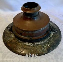 Antique WILLIAM SUGG Gas Lamp Shade Copper Enamel GWR Railway Station Hang Light