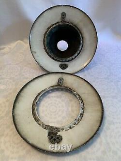 Antique WILLIAM SUGG Gas Lamp Shade Copper Enamel GWR Railway Station Hang Light