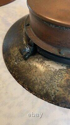 Antique WILLIAM SUGG Gas Lamp Shade Copper Enamel GWR Railway Station Hang Light