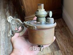 Antique WM PORTERS SONS NY Plume & Atwood Railway Caboose Oil Lamp Wall Mount