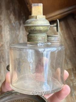 Antique WM PORTERS SONS NY Plume & Atwood Railway Caboose Oil Lamp Wall Mount