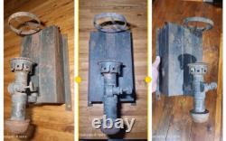 Antique Wall Mount Caboose Railroad Lantern Lamp Square Oil lamp