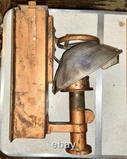 Antique Wall Mount Caboose Railroad Lantern Oil lamp Missing Reservoir /Chimney