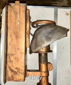 Antique Wall Mount Caboose Railroad Lantern Oil lamp Missing Reservoir /Chimney