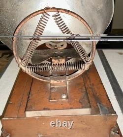 Antique Wall Mount Caboose Railroad Lantern Oil lamp Missing Reservoir /Chimney