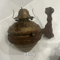 Antique Wall Sconce Oil Lamp, Railroad Station, Caboose Eagle Burner Lantern