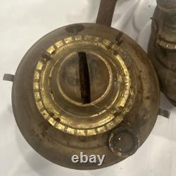 Antique Wall Sconce Oil Lamp, Railroad Station, Caboose Eagle Burner Lantern