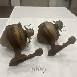 Antique Wall Sconce Oil Lamp, Railroad Station, Caboose Eagle Burner Lantern