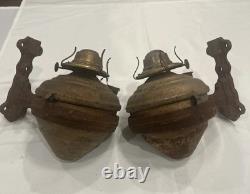 Antique Wall Sconce Oil Lamp, Railroad Station, Caboose Eagle Burner Lantern