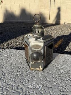 Antique Wm Porter's Sons Co Railroad Marker Lantern Bullseye Red Amber Lens NYC