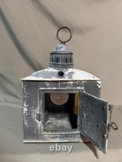 Antique Wm Porter's Sons Co Railroad Marker Lantern Bullseye Red Amber Lens NYC