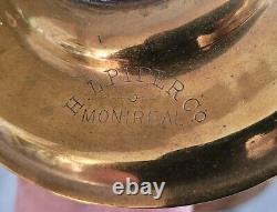 Antique brass GTR kerosene Grand Trunk Railway footed OIL LAMP FREE SHIPPING